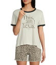 【送料無料】 ランドリールーム レディース シャツ トップス Short Sleeve This Ain't Texas Perfect Ringer T-Shirt White Black|詳細画像