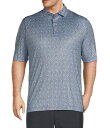 【送料無料】 ジョニー オー メンズ シャツ トップス Big & Tall Fernando Print Performance Stretch Short Sleeve Polo Shirt Lake(4)