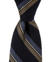 【送料無料】 ダニエル クレミュ メンズ ネクタイ アクセサリー Crowley Retro-Stripe 3 3/8 Woven Silk Tie Navy