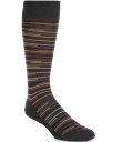 【送料無料】 ムラノ メンズ 靴下 アンダーウェア Broken Stripe Crew Length Socks Charcoal