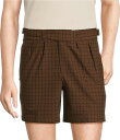 【送料無料】 ムラノ メンズ ハーフパンツ・ショーツ ボトムス Crocodile World Collection Jacquard Gurkha 6.5 Inseam Shorts Chocolate Brown