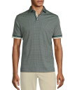 【送料無料】 ムラノ メンズ シャツ トップス Liquid Luxury Slim Fit Printed Short Sleeve Polo Shirt Antique Teal