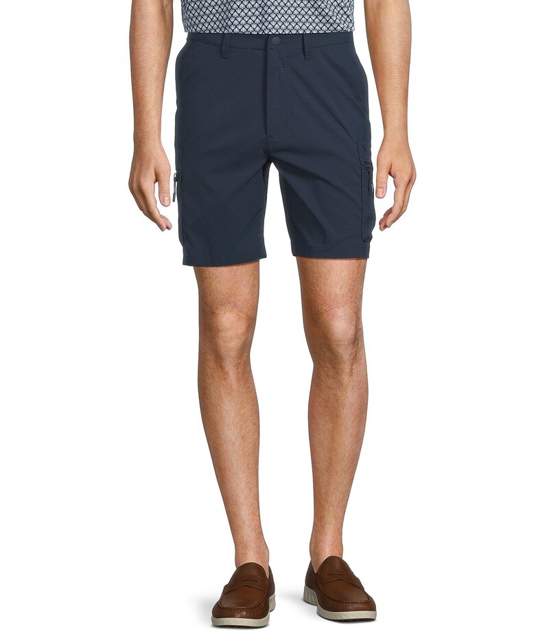 【送料無料】 ラウンドトゥリーアンドヨーク メンズ ハーフパンツ・ショーツ ボトムス Performance Classic Fit Flat Front 9 Cargo Shorts Total Eclipse Navy
