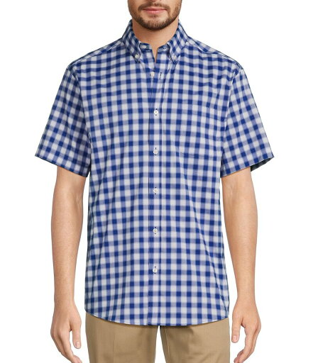 【送料無料】 ラウンドトゥリーアンドヨーク メンズ シャツ トップス TravelSmart Easy Care Short Sleeve Medium Plaid Sport Shirt Bright Navy 【送料無料】 ラウンドトゥリーアンドヨーク メンズ シャツ トップス TravelSmart Easy Care Short Sleeve Medium Plaid Sport Shirt Bright Navy