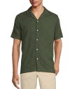【送料無料】 ラウン メンズ シャツ トップス Rowm's Outsider's Oasis Short Sleeve Textured Solid Shirt Antique Green
