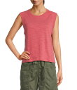 【送料無料】 ファレティ レディース シャツ トップス Sunwash Organic Cotton Slub Knit Crew Neck Sleeveless Muscle Tank Baroque Rose(4)
