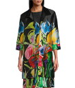 【送料無料】 キャロライン ローズ レディース シャツ トップス Brilliant Bouquet Print Mikado Long Statement J...