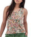 【送料無料】 アベンチュラ レディース シャツ トップス Charlie Organic Cotton Single Knit Jersey Burnout Floral Soft V-Neck Tank Top Sugar Coral