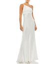 【送料無料】 マックダガル レディース ワンピース トップス One Shoulder Satin Gown White
