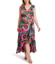 【送料無料】 ケンジー レディース ワンピース トップス Plus Size Floral Printed High-Low Hem Chiffon Dress Multi(4)