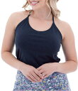 【送料無料】 アベンチュラ レディース シャツ トップス Linden Slub Knit Jersey Strappy Y-Back Tank Top Black Iris(4)