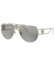 【送料無料】 ヴェルサーチ レディース サングラス・アイウェア アクセサリー Men's Ve2225 60mm Aviator Sunglasses Pale...