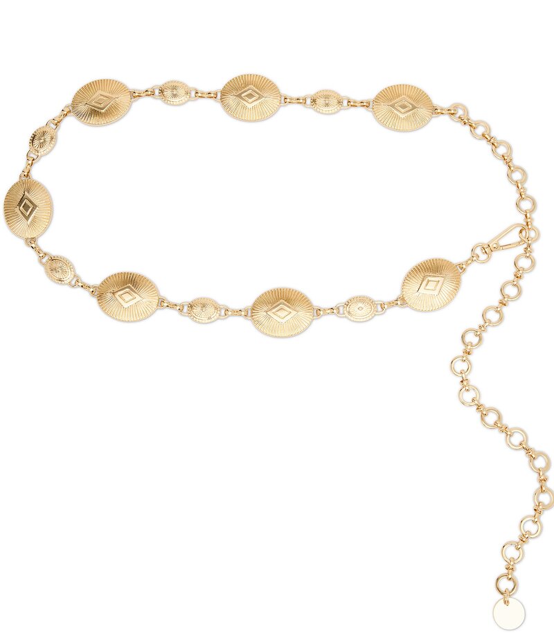 【送料無料】 ディラーズ レディース ベルト アクセサリー Oval Concho Chain Belt Gold