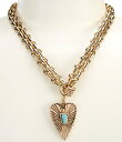 【送料無料】 アンナ&アヴァ レディース ネックレス・チョーカー アクセサリー Western Heart Short Pendant Necklace Gol...
