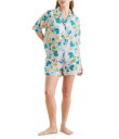 【送料無料】 パピネール レディース ナイトウェア アンダーウェア Audrey Lightweight Woven Short Sleeve Notch Co...
