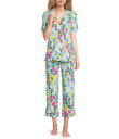 【送料無料】 ベッドヘッド レディース ナイトウェア アンダーウェア Tropical Paradise Print Short Sleeve Notch Co...
