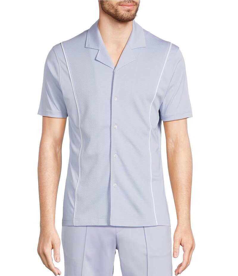 ムラノ メンズ トップス シャツ スリムフィット コート Murano Liquid Luxury Slim Fit Textured Coatfront Sh...