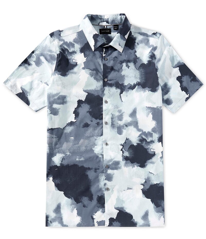 ペリーエリス メンズ トップス シャツ プリント トール Perry Ellis Big & Tall Watercolor Print Popl..