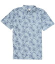 【送料無料】 ラウン メンズ シャツ トップス Big & Tall Rec & Relax Short Sleeve Floral Jacquard Polo Shirt Grey Indigo
