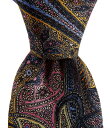 【送料無料】 ダニエル クレミュ メンズ ネクタイ アクセサリー Big & Tall Placed Paisley Print 3 1/4 Silk Tie ...