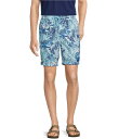 【送料無料】 カリビアン メンズ ハーフパンツ・ショーツ ボトムス Retro Coral Print 7 Inseam Shorts Aqua Blue