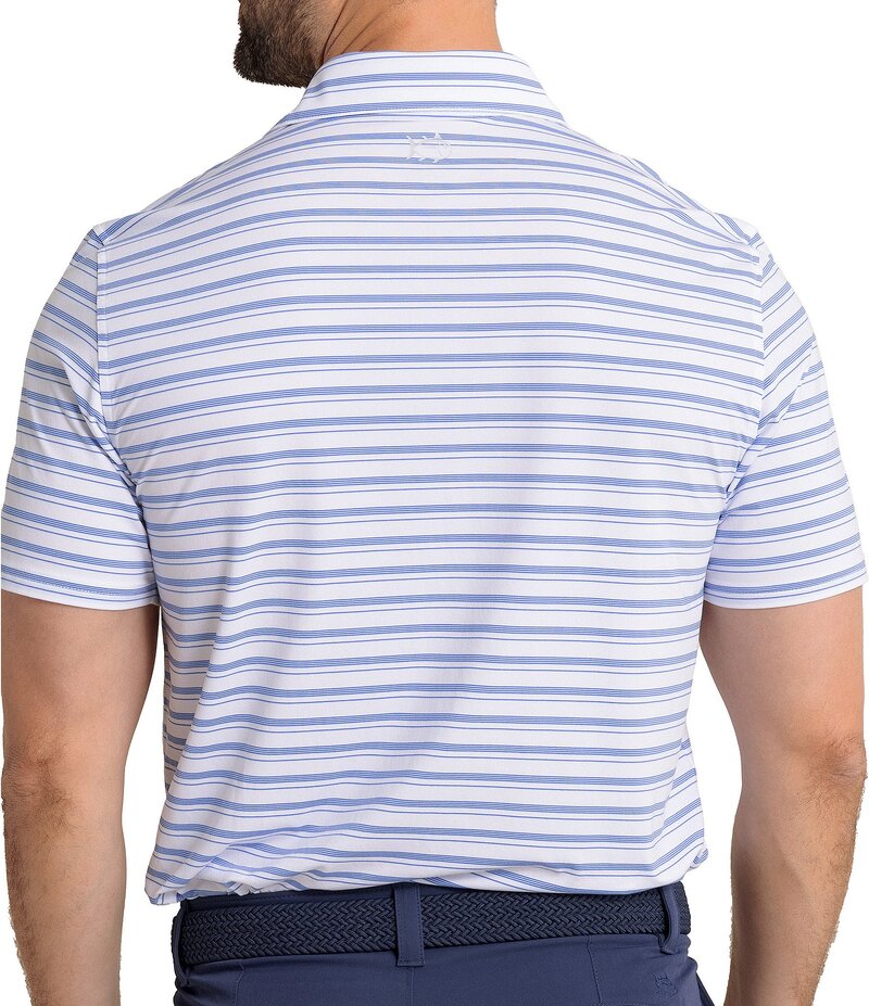 【送料無料】 サウザーンタイド メンズ シャツ トップス Brrr-Eeze Pearl Cove Stripe Short Sleeve Polo Shirt Classic White