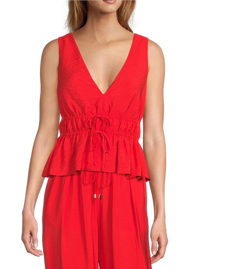 アントニオ メラーニ レディース トップス シャツ Vネック ノースリーブ ブラウス Antonio Melani Roby..