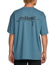 【送料無料】 ビラボン メンズ シャツ トップス Bracket Script Short Sleeve T-Shirt Carolina Blue