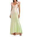 【送料無料】 マックダガル レディース ワンピース トップス V-Neck Ruffle Shoulder Side Cut Out Ombre Charmeu...