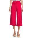 【送料無料】 アリソン デイリー レディース カジュアルパンツ ボトムス Petite Size Pomegranate Linen Blend Pull-On Capri Pants Pomegranate