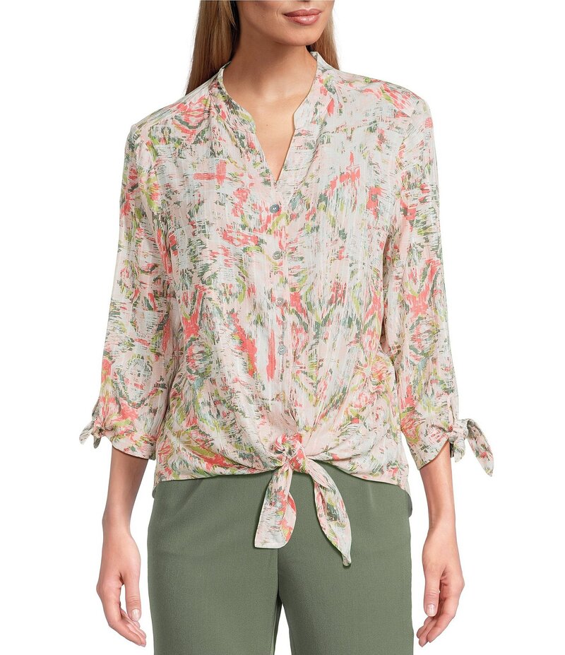 【送料無料】 アリソン デイリー レディース シャツ トップス Petite Size Ikat D