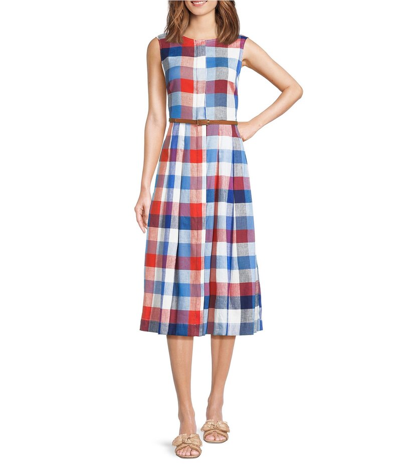 ̵ 塼ɥʥ꡼ ǥ ԡ ȥåץ Pauline Montauk Plaid Crew Neck Slee...