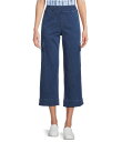 【送料無料】 イントロ レディース カジュアルパンツ ボトムス Petite Size Pheobe Freedom Denim Pull-On Capri Cargo Pants Medium Wash