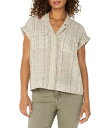 【送料無料】 リヴァプール ロサンゼルス レディース シャツ トップス Petite Size Yarn-Dyed Stripe Notch Collar Ro...