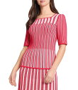 【送料無料】 ミンウォン レディース カットソー トップス Coordinating Pointelle Ribbed Knit Square Neck Sho...