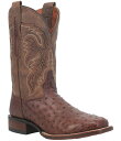【送料無料】 ダンポスト メンズ ブーツ・レインブーツ シューズ Men's Alamosa 11 Full Quill Ostrich Western Boots Chocolate