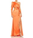 【送料無料】 マックダガル レディース ワンピース トップス Satin Asymmetrical One Shoulder Long Puff Sleeve ...