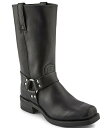 【送料無料】 フライ メンズ ブーツ・レインブーツ シューズ Men's Harness 12R Leather Boots Black