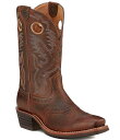【送料無料】 アリアト メンズ ブーツ・レインブーツ シューズ Men's Heritage Roughstock Western Boots Brown Oiled Rowdy(4)