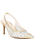【送料無料】 セシリア ニューヨーク レディース ヒール シューズ Reflection Woven Metallic Slingback Pumps Gold...