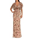 【送料無料】 マックダガル レディース ワンピース トップス Floral Bead Mesh V-Neck Blouson Column Gown Antiq...