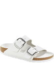 【送料無料】 ビルケンシュトック レディース パンプス シューズ Women's Arizona Big Buckle Leather Slide Sandals White