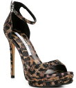【送料無料】 ジャンビニ レディース サンダル シューズ NessieTwo Leopard Print Rhinestone Platform Dress Sandals Natural(4)