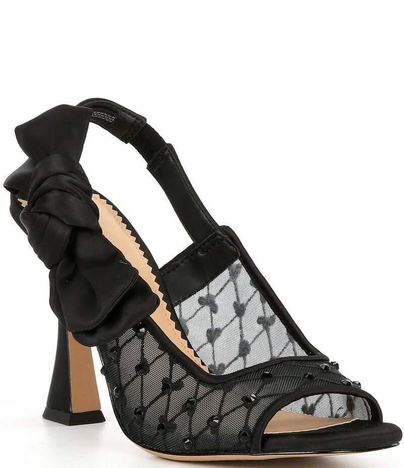 ジャンビニ レディース シューズ サンダル Gianni Bini CorayTwo Embellished Bow Detail Slingback Dress Sandals Black ブラック