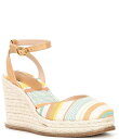 【送料無料】 コールハーン レディース スリッポン・ローファー シューズ Women's Kyra Cloudfeel Striped Espadrille Wedges Riviera Striped