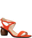 【送料無料】 ペレモーダ レディース ヒール シューズ Laika Suede Ankle Strap Wooden High Heel Sandals Red...