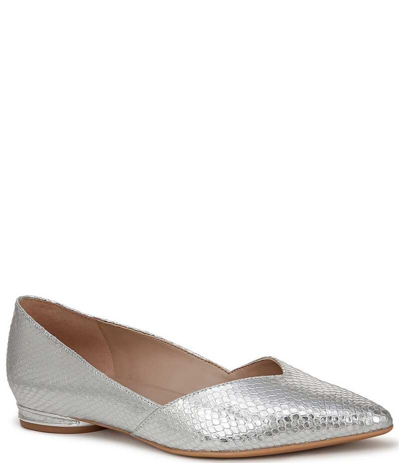 ナチュライザー レディース シューズ パンプス トール Naturalizer Havana Snake Embossed Metallic Pointed Toe Dress Flats Silver シルバー(4)