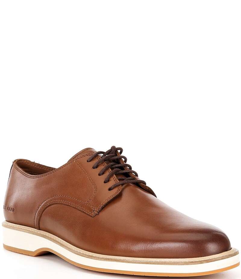 【送料無料】 コールハーン メンズ ドレスシューズ シューズ Men's Morse Grand Leather Plain Toe Oxfords British Tan/Ivory