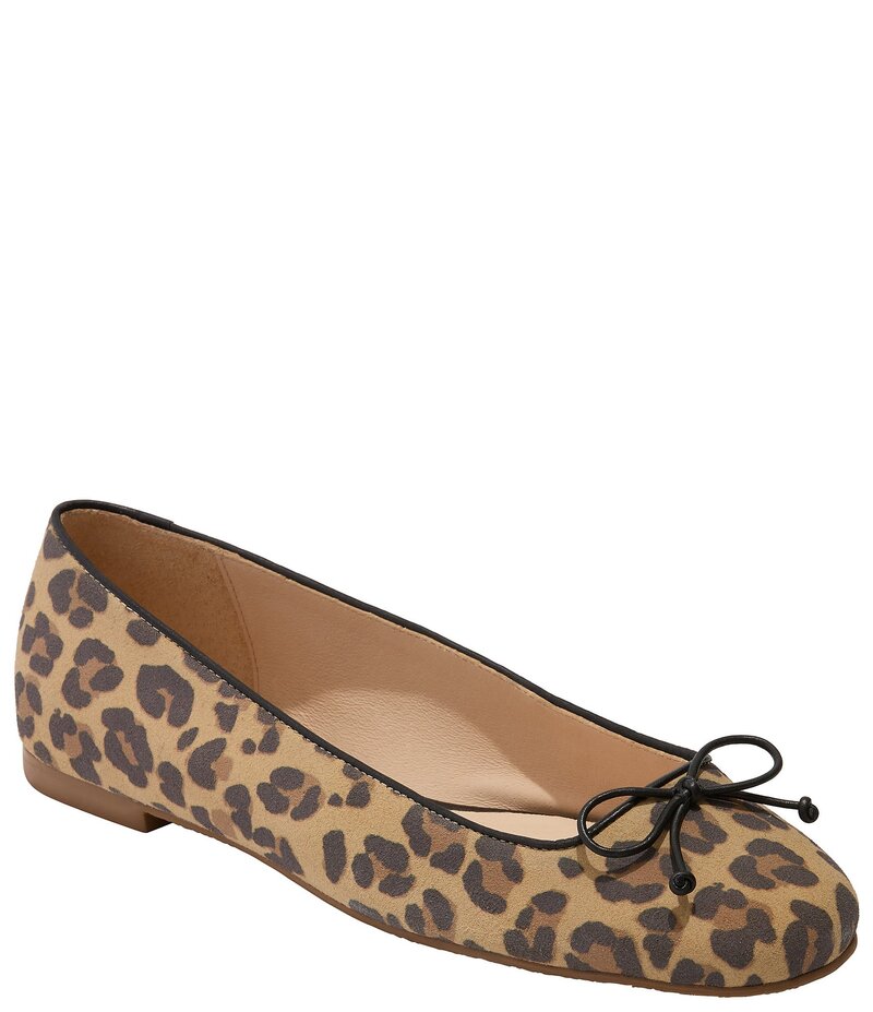ジャックロジャース レディース シューズ パンプス プリント スエード Jack Rogers Kenlyn Ballet Leopard Print Suede Bow Flats Leopard/Black ブラック(4)
