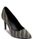 【送料無料】 カール ラガーフェルド レディース ヒール シューズ Royale Raffia Pointed Toe Pumps Black/Cream